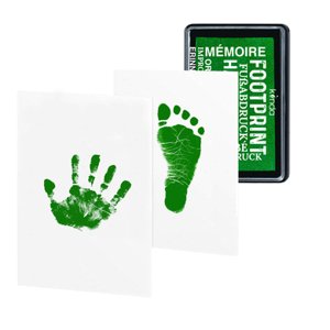 kiinda Razítkovací polštářek s otiskem dětské ručičky a nožičky, zelený