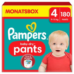 Pampers Baby-Dry Pants, velikost 4 Maxi, 9-15 kg, měsíční balení (1 x 180 plen)