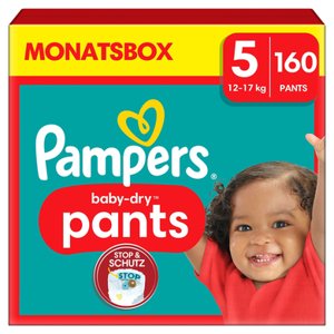 Pampers Baby-Dry Pants, velikost 5 Junior , 12-17 kg, měsíční balení (1 x 160 plen)