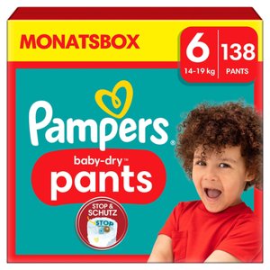 Pampers Baby-Dry Pants, velikost 6 Extra Large , 14-19 kg, měsíční balení (1 x 138 plen)