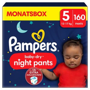Pampers Baby-Dry Pants Night , velikost 5 12-17 kg, měsíční balení (1 x 160 plen