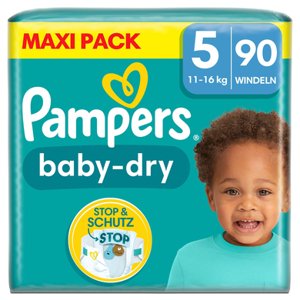 Pampers Plenky Baby-Dry, velikost 5 Junior , 11-16 kg, Maxi balení (1 x 90 plenek)