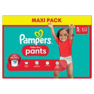 Pampers Dětské suché kalhoty, velikost 5 Junior 12-17 kg, Maxi balení (1 x 82 kalhot)