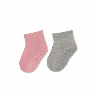 Sterntaler ABS ponožky dvojité balení uni krátké růžové