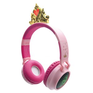 LEXIBOOK Disney Princess 3D 2 v 1 Bluetooth a kabelová skládací sluchátka s bezpečným ovládáním hlasitosti