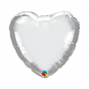 Balónek fóliový Srdce stříbrné Albi