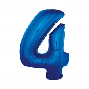 Balónek fóliový 92 cm číslo 04 modrý Albi