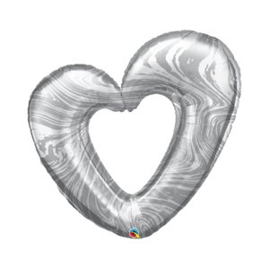 Balónek fóliový srdce stříbrné Albi
