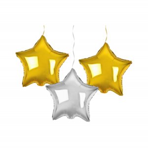 Balónky fóliové Hvězdy stříbrné, zlaté 3 ks Albi