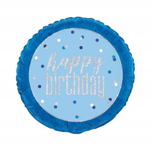 Balónek fóliový Happy Birthday Kolo modré Albi