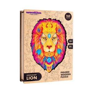 Dřevěné barevné puzzle - Tajemný lev Puzzler